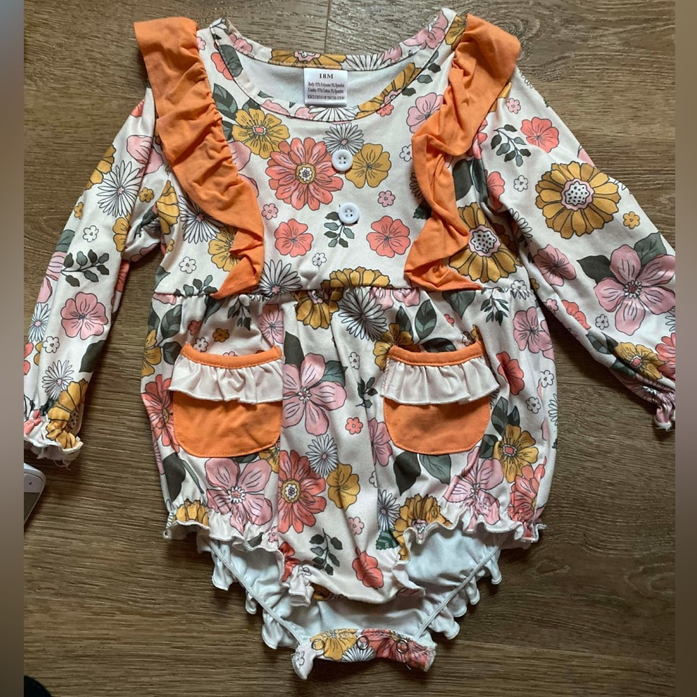 Floral Baby Romper/Bubble